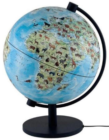 DinoZ Animal Wolrd Illuminated Globe for Kids
